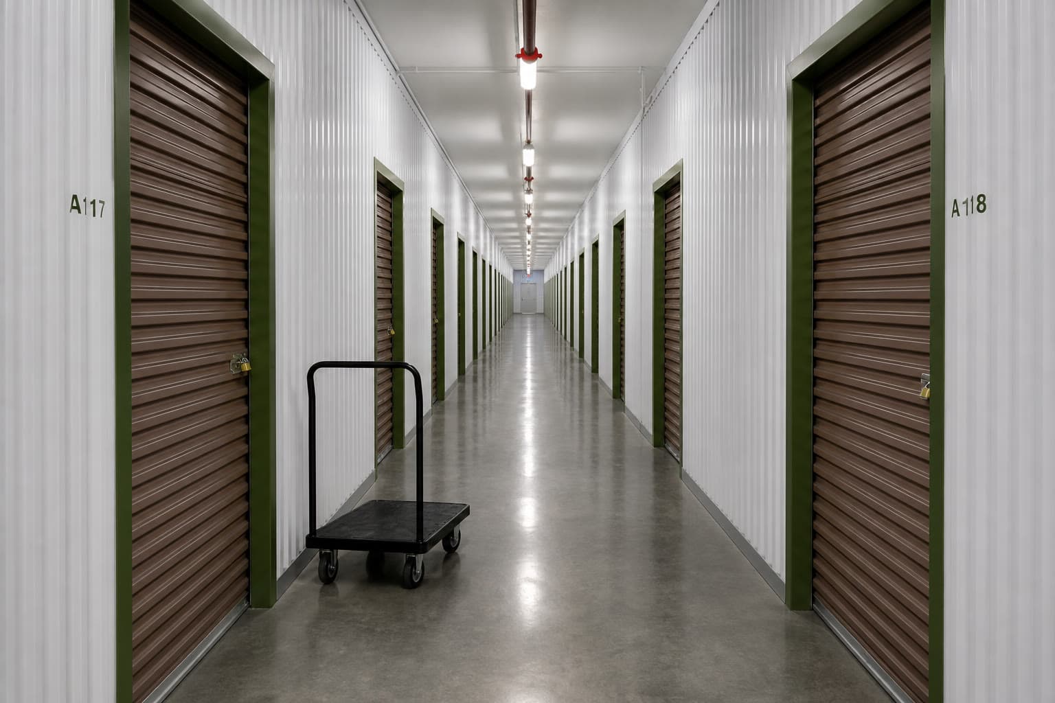 Coqui Self Storage en Aguadilla, pasillo interior