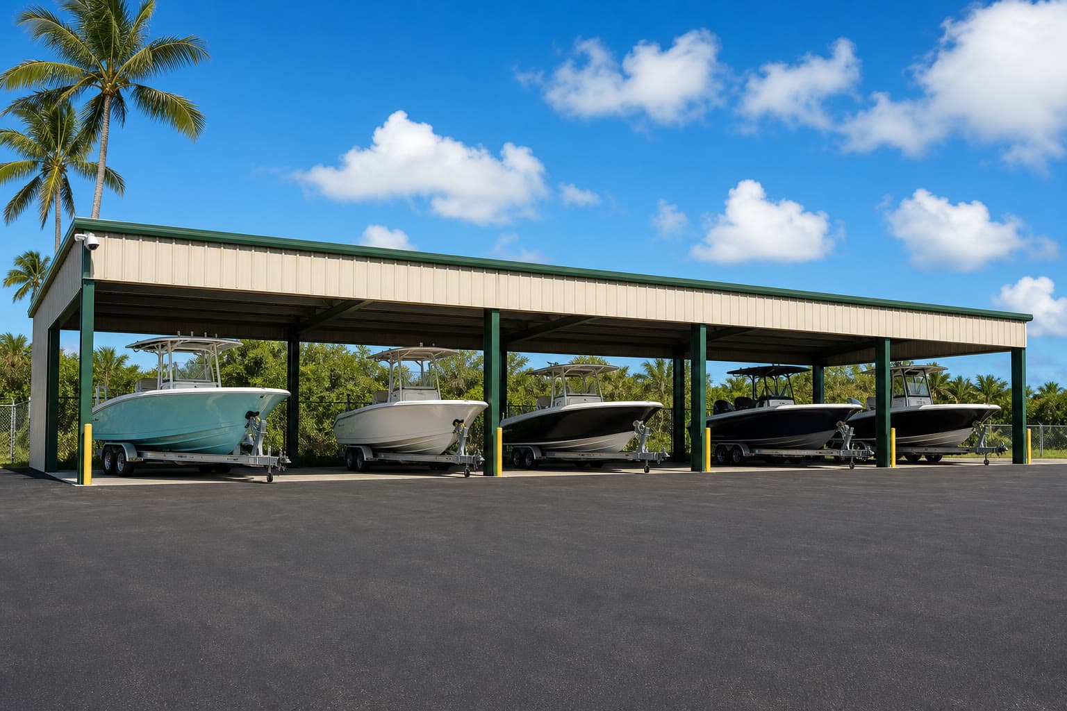 Coqui Self Storage en Aguadilla, estacionamiento cubierto para botes